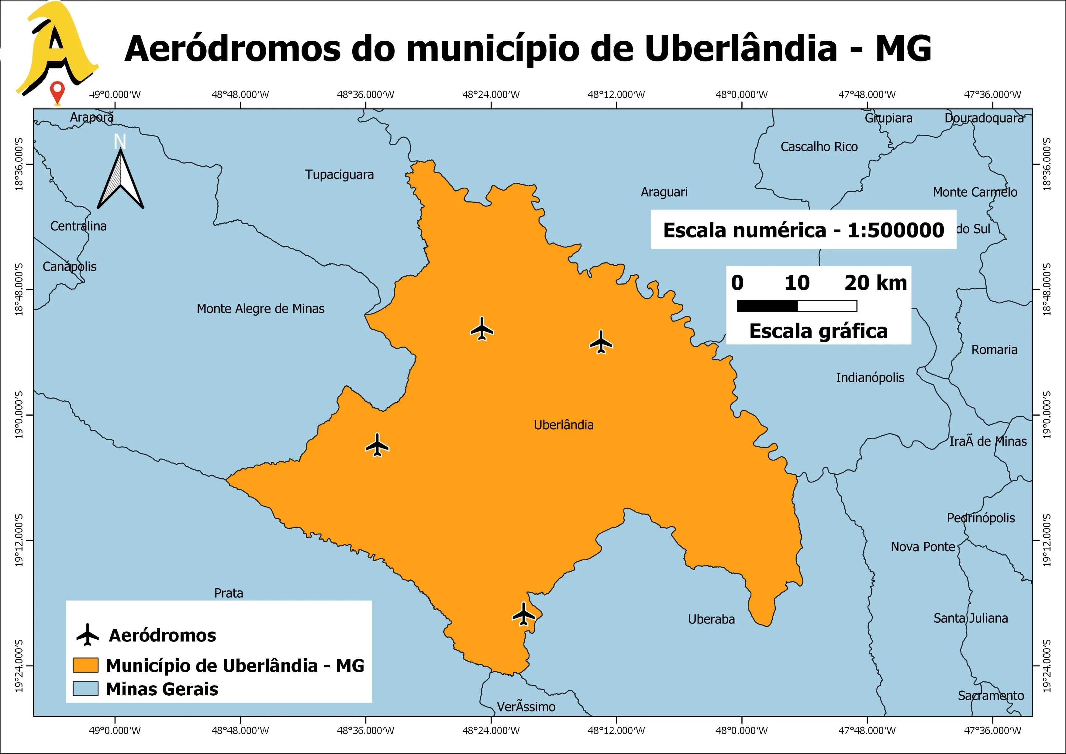 Escala cartográfica em mapas