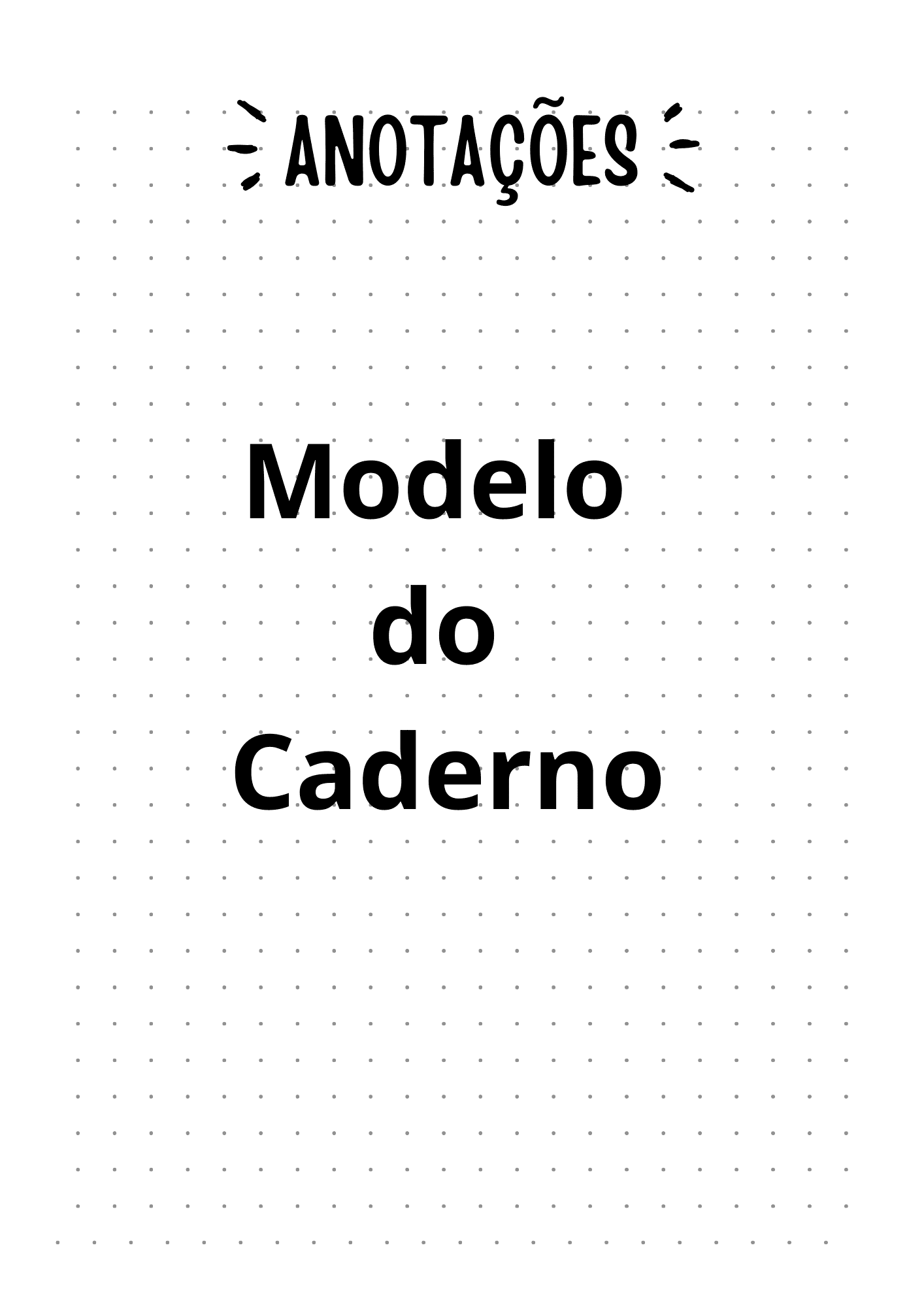 Folhas internas do caderno digital PDF