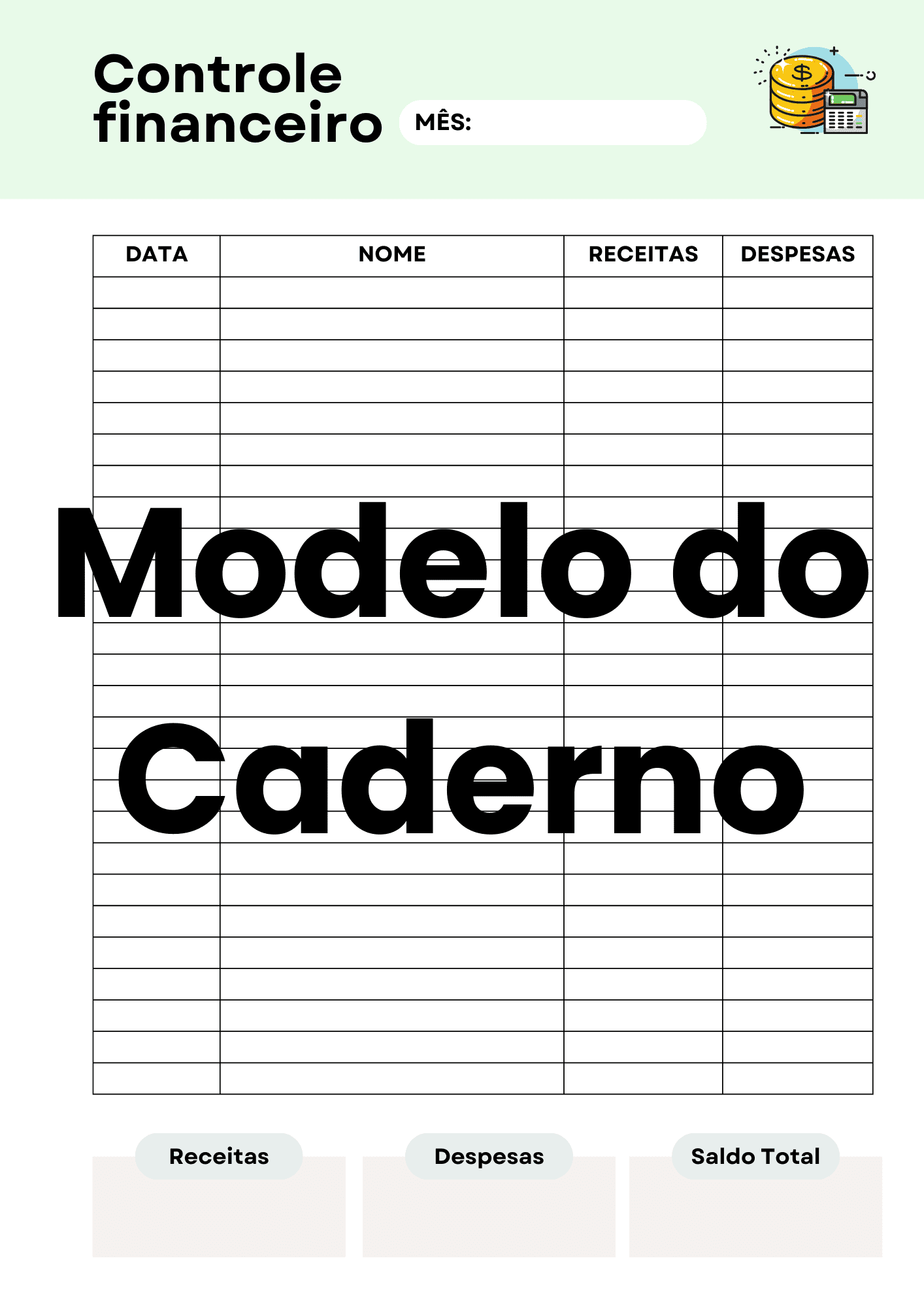 Calendário de provas e estudos do caderno digital